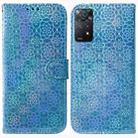 For Xiaomi Redmi Note 11 Pro 5G / 4G Foreign Colorful Magnetic Buckle Leather Phone Case(Blue) - 1