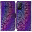 For Xiaomi Redmi Note 11 Pro 5G / 4G Foreign Colorful Magnetic Buckle Leather Phone Case(Purple) - 1