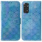 For Xiaomi Redmi Note 11 Foreign Colorful Magnetic Buckle Leather Phone Case(Blue) - 1