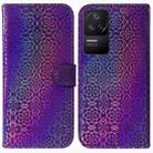 For Xiaomi Redmi K40S Colorful Magnetic Buckle Leather Phone Case(Purple) - 1