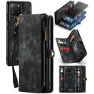 For Galaxy S20 Plus CaseMe Detachable Multifunctional Horizontal Flip Leather Case, with Card Slot & Holder & Zipper Wallet & Photo Frame(Black) - 1