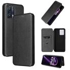 For OnePlus Nord CE 2 Lite 5G Carbon Fiber Texture Flip Leather Phone Case(Black) - 1