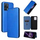 For OnePlus Nord CE 2 Lite 5G Carbon Fiber Texture Flip Leather Phone Case(Blue) - 1