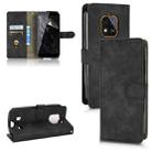 For Oukitel WP18 Skin Feel Magnetic Flip Leather Phone Case(Black) - 1