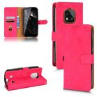 For Oukitel WP18 Skin Feel Magnetic Flip Leather Phone Case(Rose Red) - 1