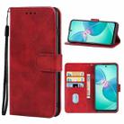 For Infinix Hot 12 Play Leather Phone Case(Red) - 1