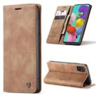 For Galaxy A51 CaseMe Multifunctional Horizontal Flip Leather Case, with Card Slot & Holder & Wallet(Brown) - 1