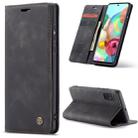 For Galaxy A71 CaseMe Multifunctional Horizontal Flip Leather Case, with Card Slot & Holder & Wallet(Black) - 1