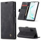 For Galaxy A81 / Note 10 Lite CaseMe Multifunctional Horizontal Flip Leather Case, with Card Slot & Holder & Wallet(Black) - 1