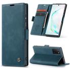 For Galaxy A81 / Note 10 Lite CaseMe Multifunctional Horizontal Flip Leather Case, with Card Slot & Holder & Wallet(Blue) - 1
