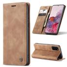 For Galaxy S20 Plus CaseMe Multifunctional Horizontal Flip Leather Case, with Card Slot & Holder & Wallet(Brown) - 1