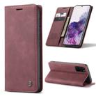 For Galaxy S20 Plus CaseMe Multifunctional Horizontal Flip Leather Case, with Card Slot & Holder & Wallet(Wine Red) - 1