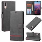 For Huawei P20 Classic Wallet Flip Leather Phone Case(Black) - 1