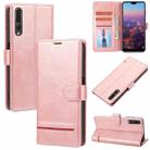 For Huawei P20 Pro Classic Wallet Flip Leather Phone Case(Pink) - 1