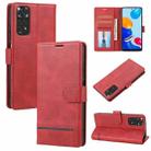 For Xiaomi Redmi Note 11S Classic Wallet Flip Leather Phone Case(Red) - 1