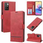 For Xiaomi Redmi 10 4G / 10 2022 Classic Wallet Flip Leather Phone Case(Red) - 1