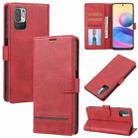 For Xiaomi Redmi Note 10 5G Classic Wallet Flip Leather Phone Case(Red) - 1