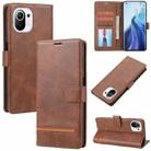 For Xiaomi Mi 11 Classic Wallet Flip Leather Phone Case(Brown) - 1
