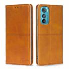 For Motorola Edge 30 Cow Texture Magnetic Horizontal Flip Leather Phone Case(Light Brown) - 1