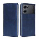 For OPPO K10 5G Cow Texture Magnetic Horizontal Flip Leather Phone Case(Blue) - 1