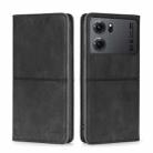 For OPPO K10 5G Cow Texture Magnetic Horizontal Flip Leather Phone Case(Black) - 1