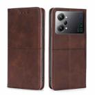 For OPPO K10 Pro 5G Cow Texture Magnetic Horizontal Flip Leather Phone Case(Dark Brown) - 1