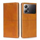 For OPPO K10 Pro 5G Cow Texture Magnetic Horizontal Flip Leather Phone Case(Light Brown) - 1