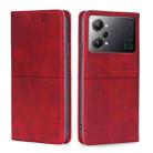 For OPPO K10 Pro 5G Cow Texture Magnetic Horizontal Flip Leather Phone Case(Red) - 1