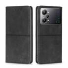For OPPO K10 Pro 5G Cow Texture Magnetic Horizontal Flip Leather Phone Case(Black) - 1