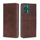 For OPPO Realme 9 Pro Cow Texture Magnetic Horizontal Flip Leather Phone Case(Dark Brown) - 1