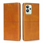For OPPO Realme GT2 Pro Cow Texture Magnetic Horizontal Flip Leather Phone Case(Light Brown) - 1