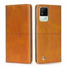 For OPPO Realme Narzo 50i Cow Texture Magnetic Horizontal Flip Leather Phone Case(Light Brown) - 1