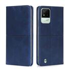For OPPO Realme Narzo 50i Cow Texture Magnetic Horizontal Flip Leather Phone Case(Blue) - 1