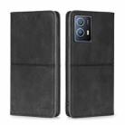 For vivo iQOO U5 5G Cow Texture Magnetic Horizontal Flip Leather Phone Case(Black) - 1