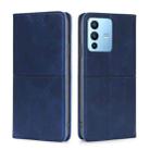 For vivo S12 Pro 5G/V23 Pro Cow Texture Magnetic Horizontal Flip Leather Phone Case(Blue) - 1