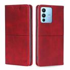 For vivo S12 Pro 5G/V23 Pro Cow Texture Magnetic Horizontal Flip Leather Phone Case(Red) - 1