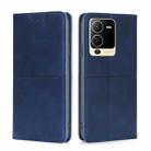 For vivo S15 5G Cow Texture Magnetic Horizontal Flip Leather Phone Case(Blue) - 1