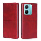 For vivo S15e 5G/T1 Snapdragon 778G Cow Texture Magnetic Horizontal Flip Leather Phone Case(Red) - 1