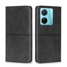 For vivo S15e 5G/T1 Snapdragon 778G Cow Texture Magnetic Horizontal Flip Leather Phone Case(Black) - 1