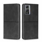 For vivo Y55S 5G Cow Texture Magnetic Horizontal Flip Leather Phone Case(Black) - 1