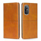 For Huawei Nova 9 SE 4G Cow Texture Magnetic Horizontal Flip Leather Phone Case(Light Brown) - 1