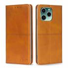 For Honor 60 SE Cow Texture Magnetic Horizontal Flip Leather Phone Case(Light Brown) - 1