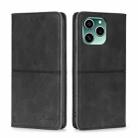 For Honor 60 SE Cow Texture Magnetic Horizontal Flip Leather Phone Case(Black) - 1