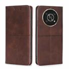 For Honor X30 Cow Texture Magnetic Horizontal Flip Leather Phone Case(Dark Brown) - 1