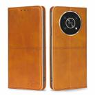 For Honor X30 Cow Texture Magnetic Horizontal Flip Leather Phone Case(Light Brown) - 1