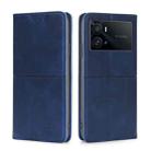 For Honor X30 Cow Texture Magnetic Horizontal Flip Leather Phone Case(Blue) - 1