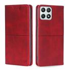 For Honor X30i Cow Texture Magnetic Horizontal Flip Leather Phone Case(Red) - 1