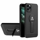 For iPhone 11 Pro Small Tail Holder TPU+PC Phone Case (Black) - 1