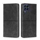 For Samsung Galaxy M53 5G Cow Texture Magnetic Horizontal Flip Leather Phone Case(Black) - 1