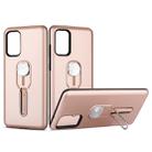 For Galaxy S20+ Shockproof TPU + PC Protective Case with Holder(Rose Gold) - 1